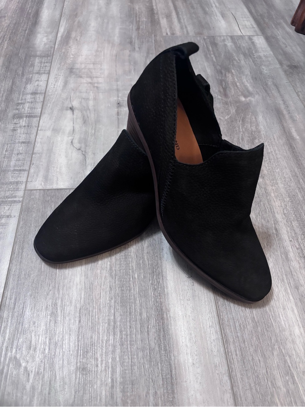 Lucky Brand Black Suede Ankle Booties